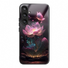 Deksel Samsung Galaxy S25 5g Mobildeksel Lotusmønster I Herdet Glass