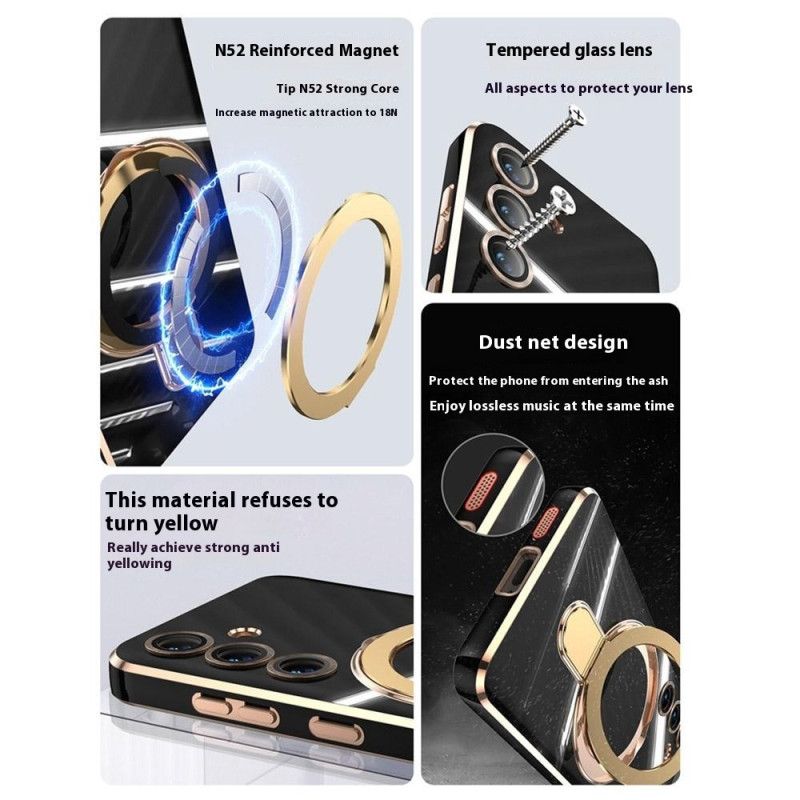 Deksel Samsung Galaxy S25 5g Mobildeksel Magsafe-kompatibelt Stativ