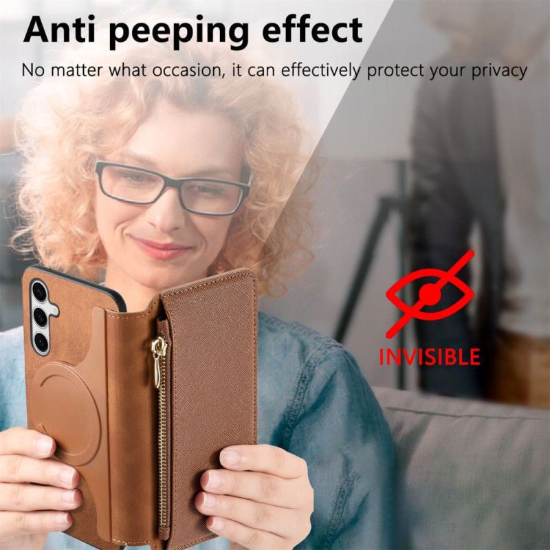 Folio Deksel Lær Samsung Galaxy S25 5g Mobildeksel Caseneo