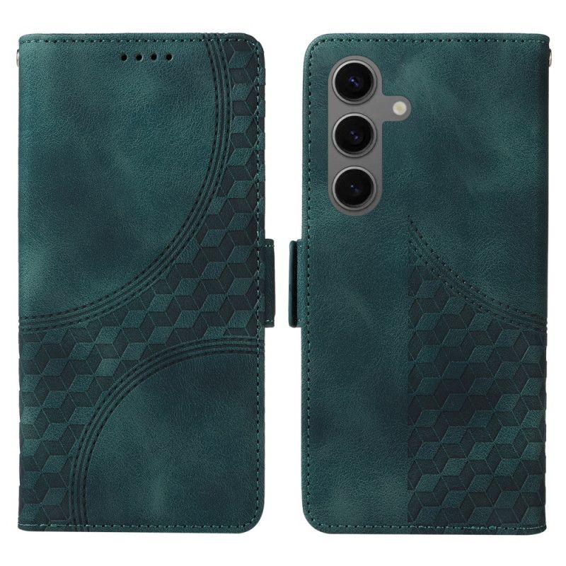 Folio Deksel Samsung Galaxy S25 5g Grafisk Kant Beskyttelse Deksel