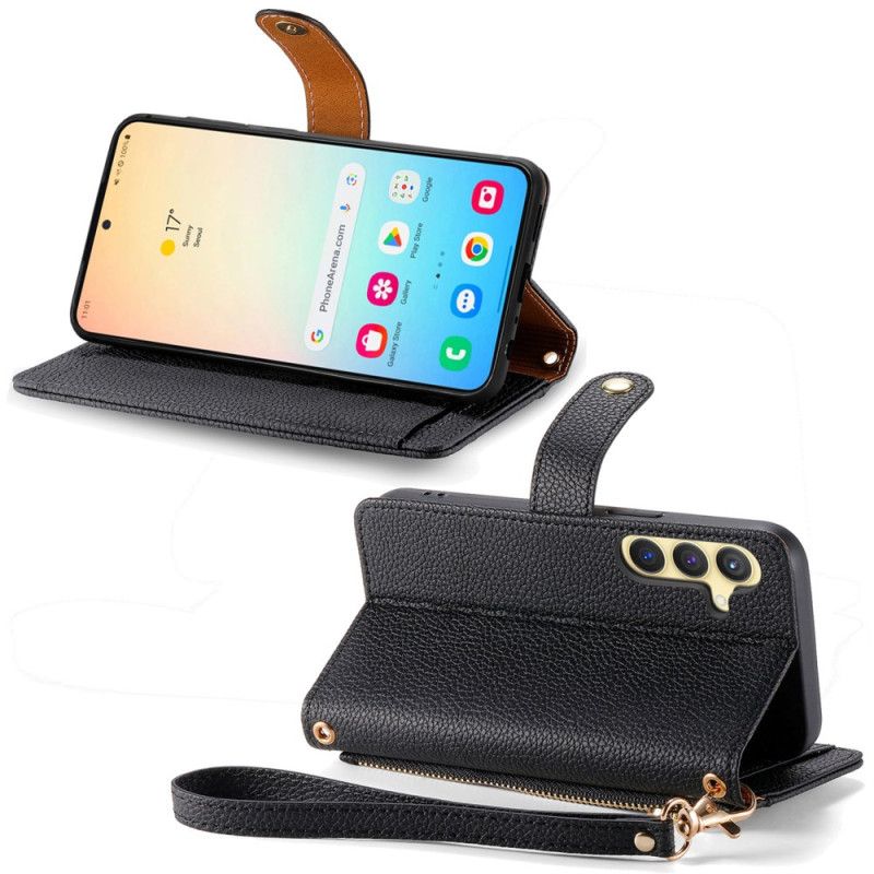 Folio Deksel Samsung Galaxy S25 5g Hjertedesign Med Rfid Blokkering Beskyttelse Deksel