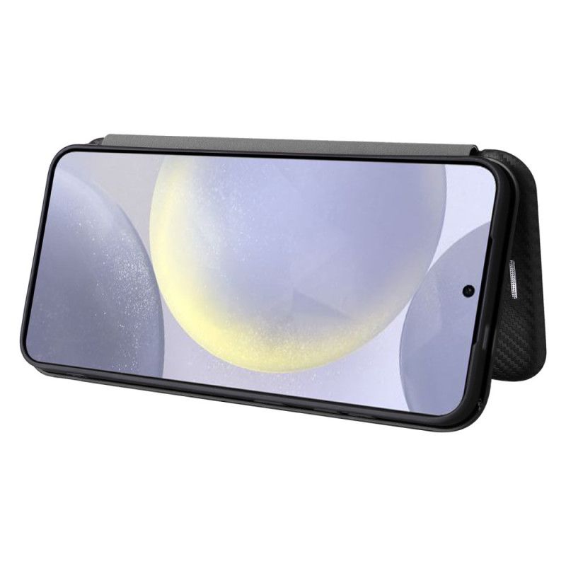 Folio Deksel Samsung Galaxy S25 5g Karbonfiber Beskyttelse Deksel