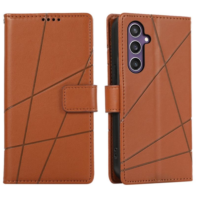 Folio Deksel Samsung Galaxy S25 5g Linjer Og 3 Kortholdere