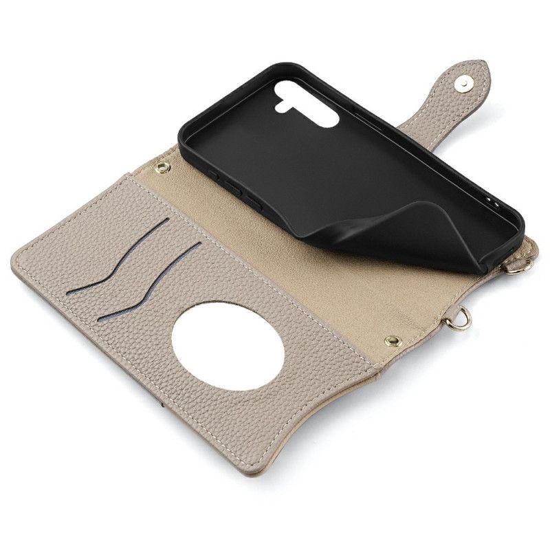 Folio Deksel Samsung Galaxy S25 5g Speil Og Kjede