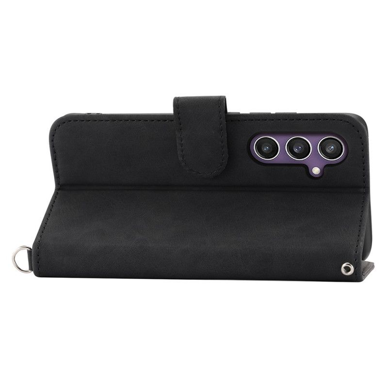 Folio Deksel Samsung Galaxy S25 5g Stropp Med Blondedesign Beskyttelse Deksel