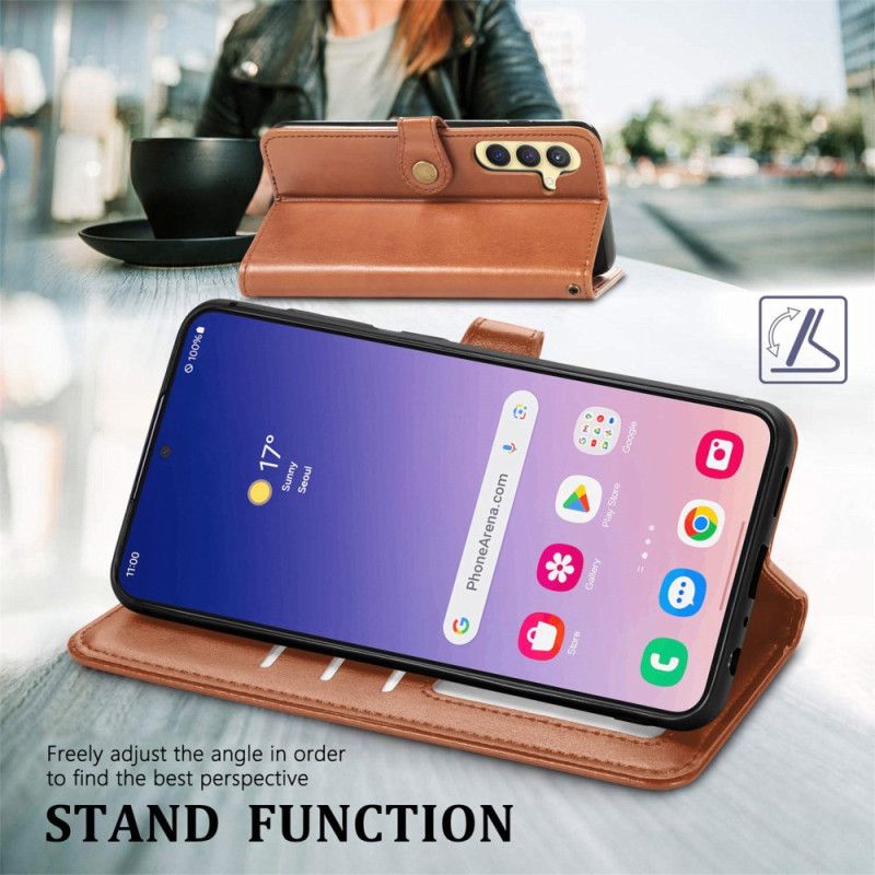 Folio Deksel Til Samsung Galaxy S25 5g Magnetisk Lås