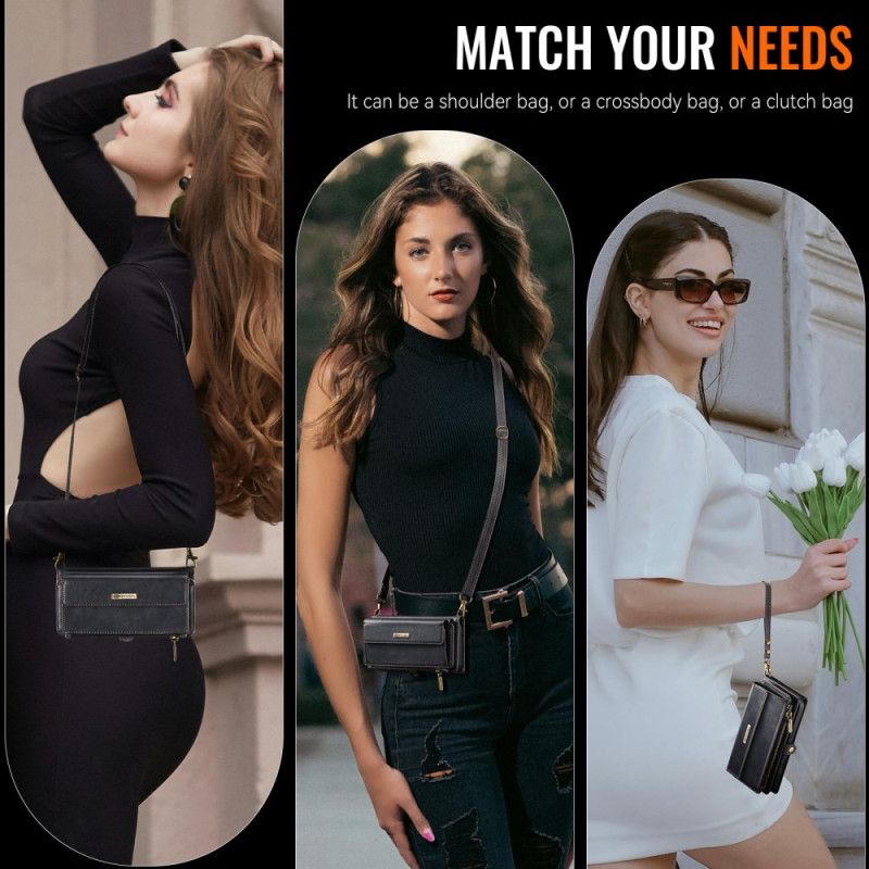 Lærdeksel Folio Deksel Samsung Galaxy S25 5g Full Rfid-lommebok