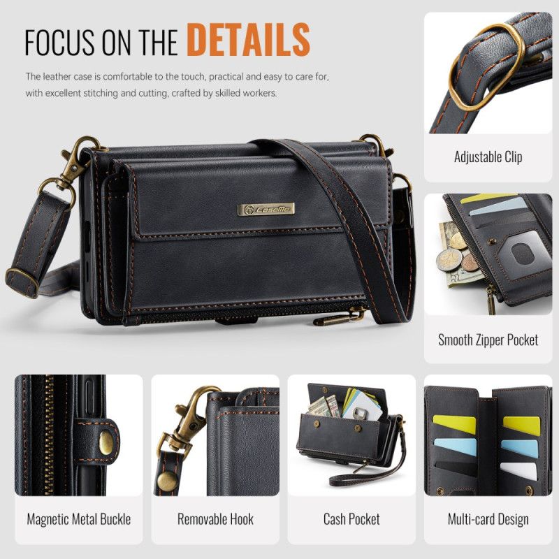 Lærdeksel Folio Deksel Samsung Galaxy S25 5g Full Rfid-lommebok