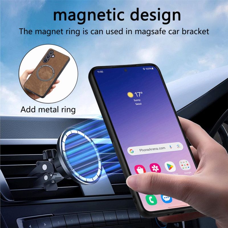 Lærdeksel Folio Deksel Samsung Galaxy S25 5g Mobildeksel Avtakbart Magnetisk Deksel