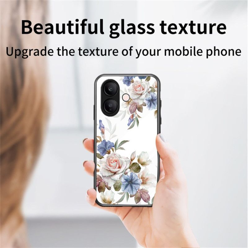 Deksel Vivo V60 Lite Blomstermotiv I Herdet Glass