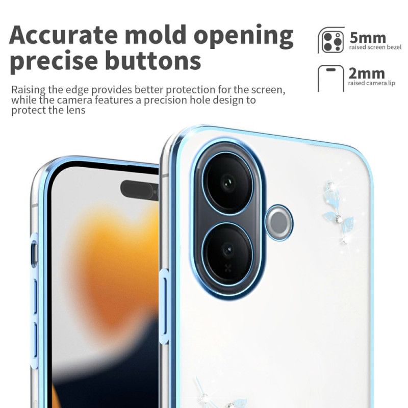 Deksel Vivo V60 Lite Rhinestones Og Evige Blomster Beskyttelse Deksel