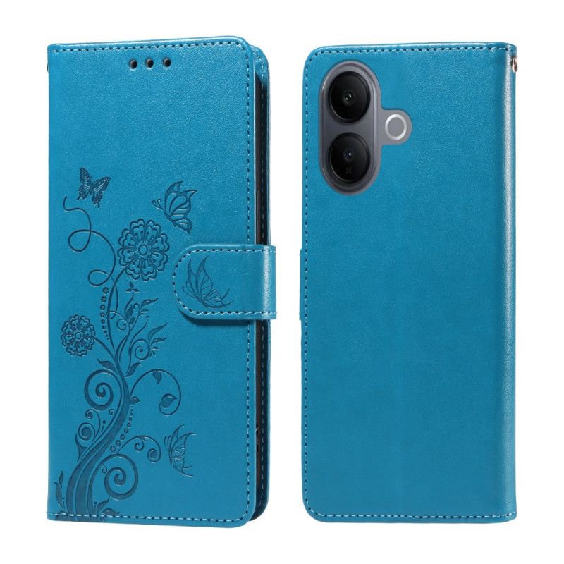 Lærdeksel Folio Deksel Vivo V60 Lite Blomsterprint