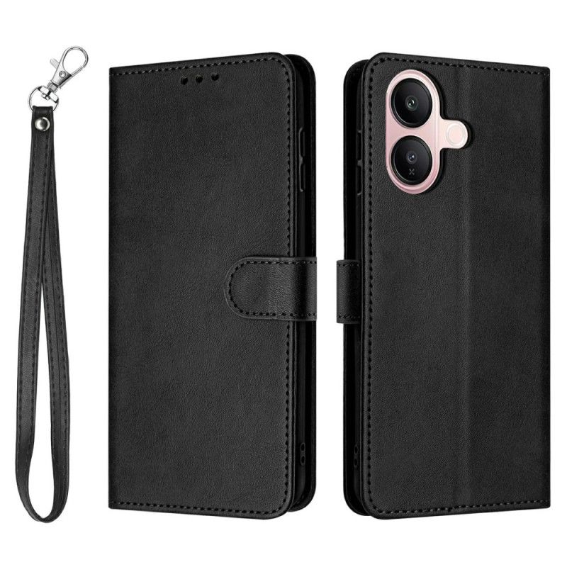 Lærdeksel Folio Deksel Vivo V60 Lite Læreffekt Stropp