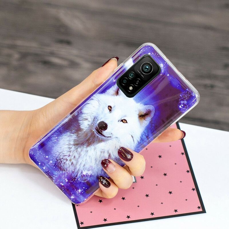 Deksel Til Xiaomi Mi 10T / 10T Pro Fluorescerende Wolf Series