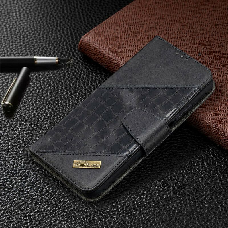 Folio Deksel Til Xiaomi Mi 10T / 10T Pro Klassisk Krokodilleskinneffekt