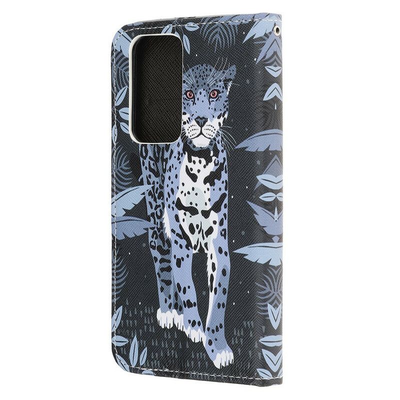 Folio Deksel Til Xiaomi Mi 10T / 10T Pro Med Kjede Thong Leopard
