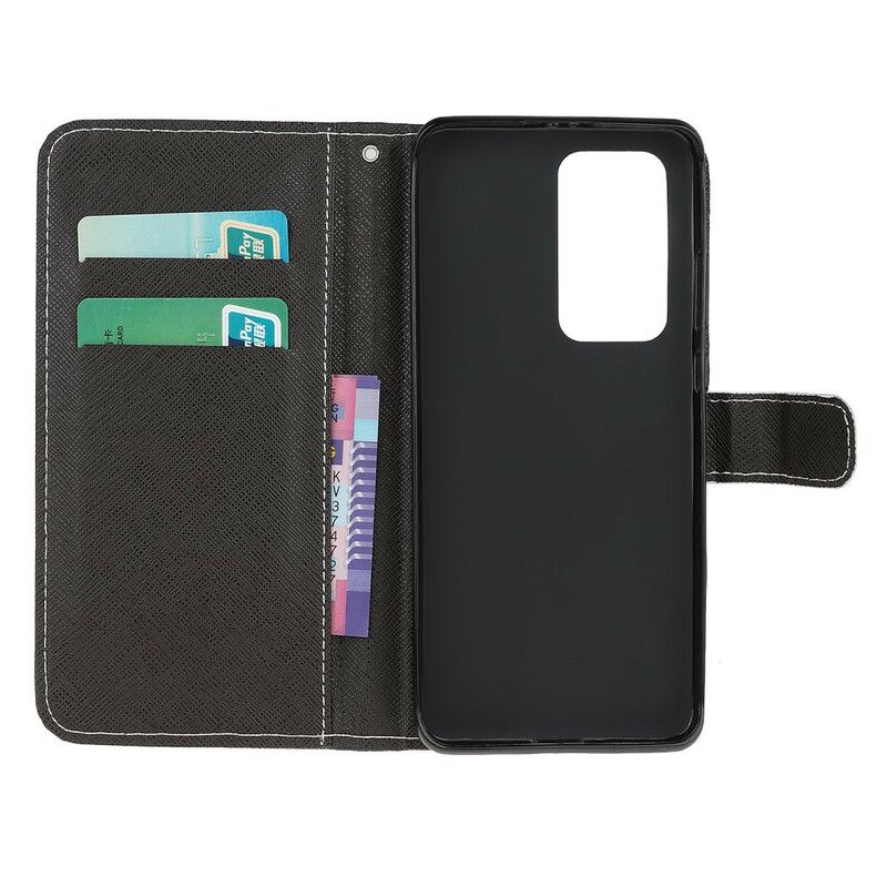 Folio Deksel Til Xiaomi Mi 10T / 10T Pro Med Kjede Thong Leopard