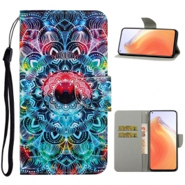 Lærdeksel Til Xiaomi Mi 10T / 10T Pro Med Kjede Flashy Strappy Mandala