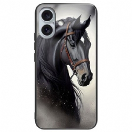 Deksel iPhone 16 Plus Mobildeksel Hest Av Herdet Glass