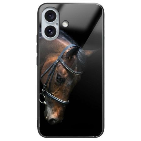 Deksel Til iPhone 16 Plus Hestehode Herdet Glass