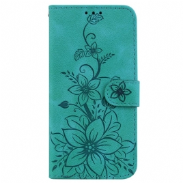 Folio Deksel iPhone 16 Plus Blomster