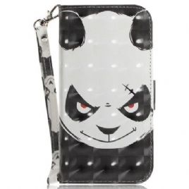 Folio Deksel Til iPhone 16 Plus Sint Panda Med Stropp
