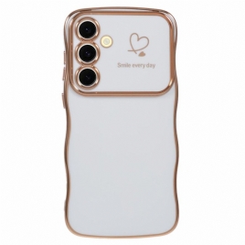 Deksel Samsung Galaxy S25 Plus 5g Hjerte Og Bølgete Kanter Beskyttelse Deksel