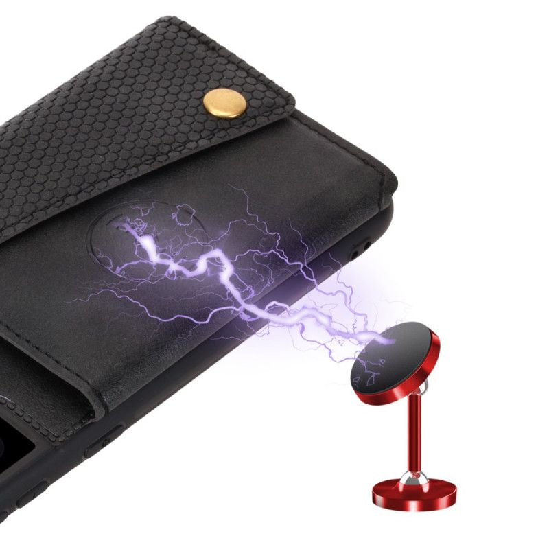 Deksel Samsung Galaxy S25 Plus 5g Mobildeksel Kortholder I Kunstskinn