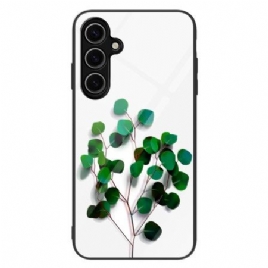 Deksel Til Samsung Galaxy S25 Plus 5g Grønne Blader I Herdet Glass