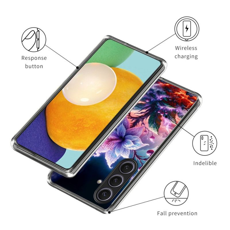 Deksel Til Samsung Galaxy S25 Plus 5g Lilla Blomster