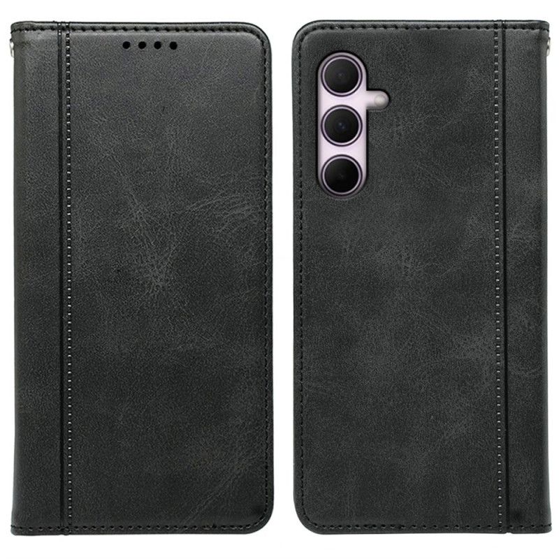 Folio Deksel Lær Samsung Galaxy S25 Plus 5g Mobildeksel Vintagestil