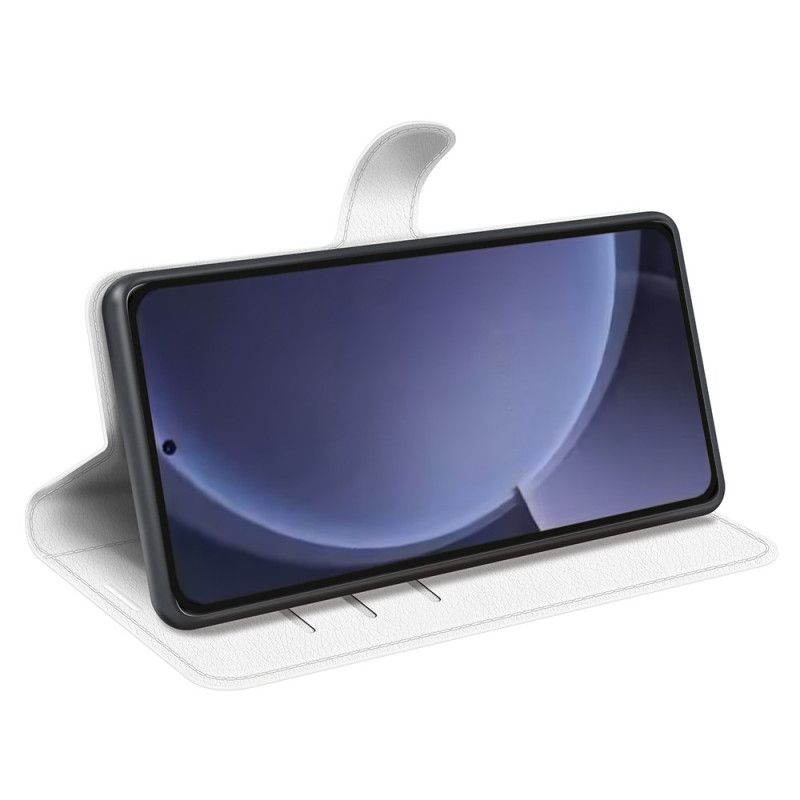 Folio Deksel Samsung Galaxy S25 Plus 5g Klassisk Litchi-imitasjonsskinn