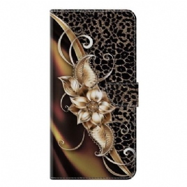 Folio Deksel Samsung Galaxy S25 Plus 5g Metalliske Blomster Beskyttelse Deksel