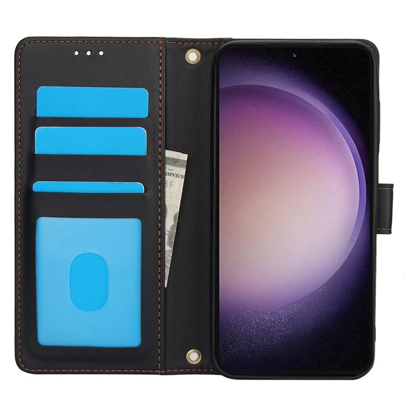 Folio Deksel Samsung Galaxy S25 Plus 5g Skinnstil Med Stropp