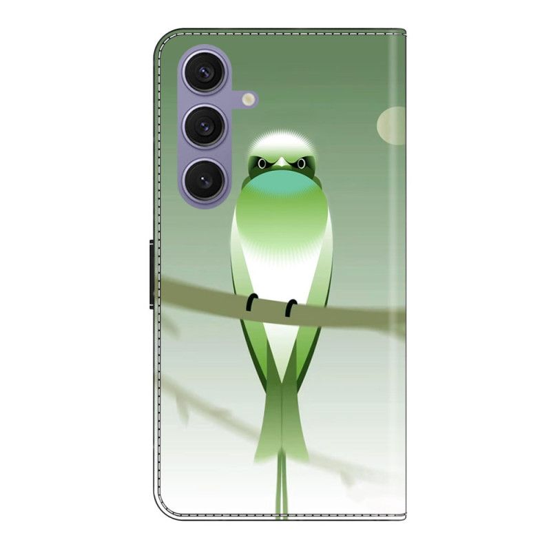 Folio Deksel Til Samsung Galaxy S25 Plus 5g Grønn Fugl