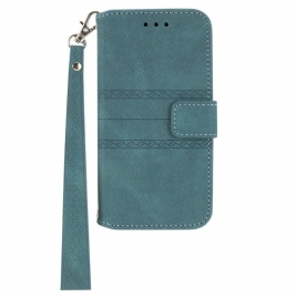 Lærdeksel Folio Deksel Samsung Galaxy S25 Plus 5g Mobildeksel Frise Og Stropp