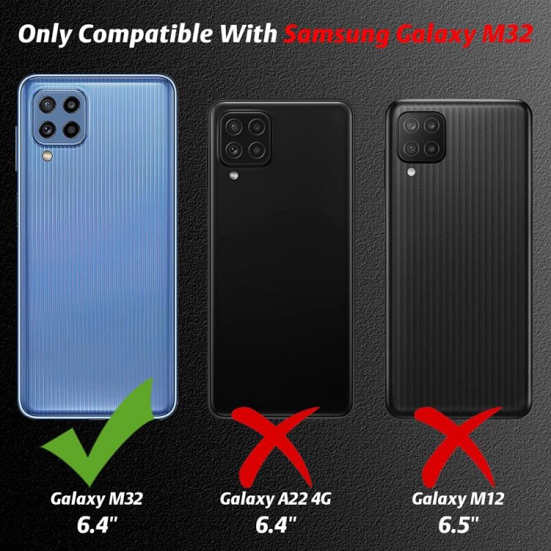 Deksel Til Samsung Galaxy M32 Kombo Og Skjerm Herdet Glass