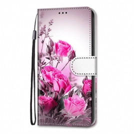 Folio Deksel Til Samsung Galaxy S21 Plus 5G Magiske Blomster