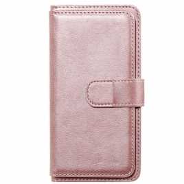 Folio Deksel Til Samsung Galaxy S21 Plus 5G Multi-funksjon 10 Kortholder