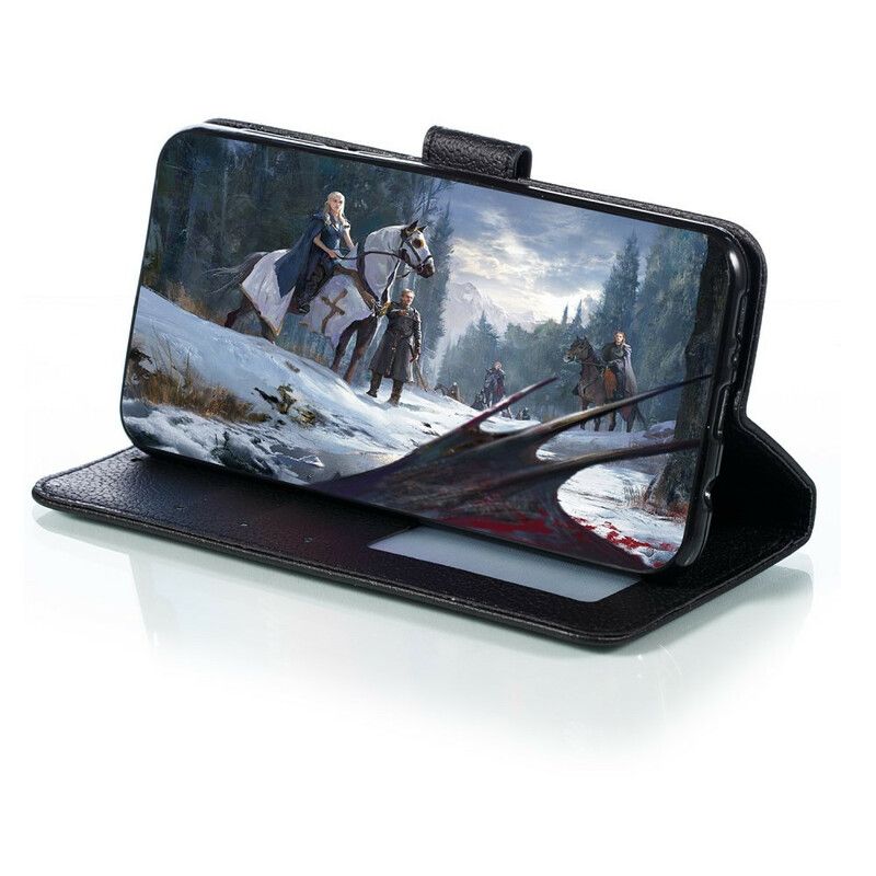 Folio Deksel Til Samsung Galaxy M21 Faux Leather Live Your Dream