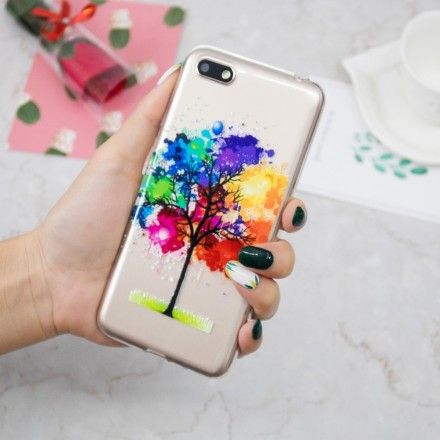 Mobildeksel Til Huawei Y5 2018 Transparent Akvarelltre