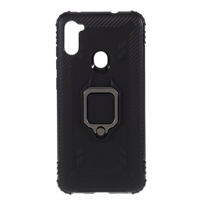 Deksel Til Samsung Galaxy M11 Ring Og Karbonfiber