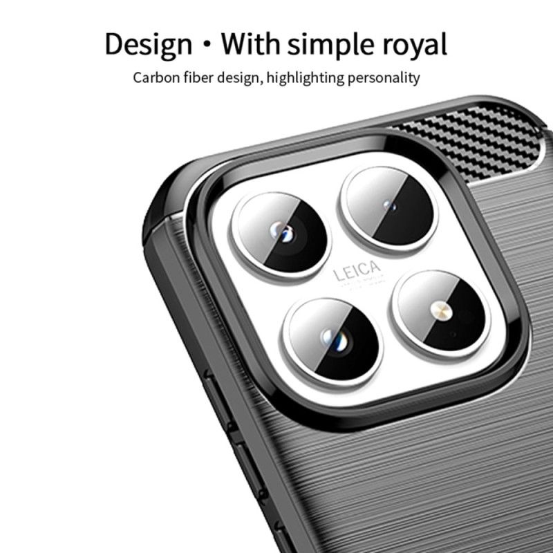 Deksel Xiaomi 17 Børstet Karbonfiber Beskyttelse Deksel