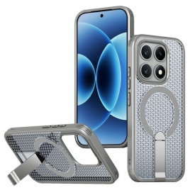 Deksel Xiaomi 17 Mobildeksel Magnetisk Rutenetttekstur Med Stativ