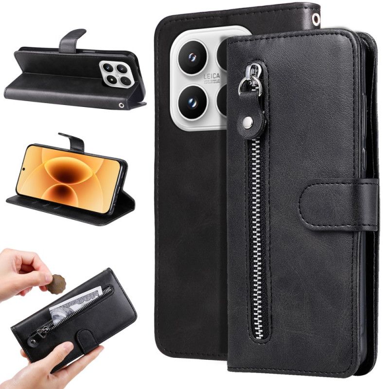 Folio Deksel Til Xiaomi 17 Glidelåslomme