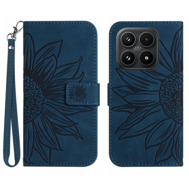 Folio Deksel Til Xiaomi 17 Solsikketrykk Med Stropp