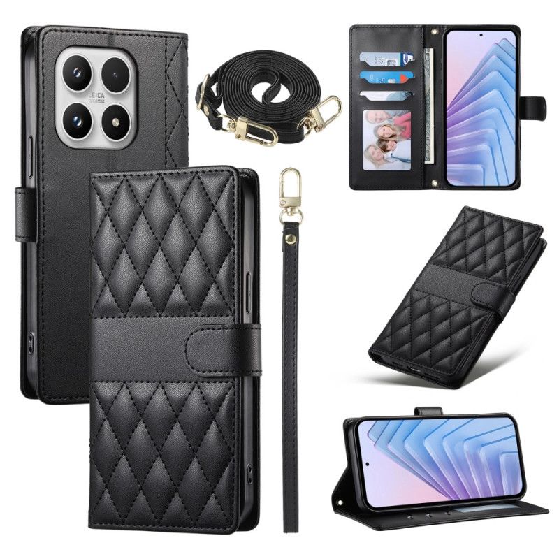 Folio Deksel Til Xiaomi 17 Vattert Med Stropper