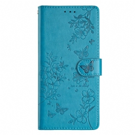 Folio Deksel Xiaomi 17 Blomstertrykk Beskyttelse Deksel