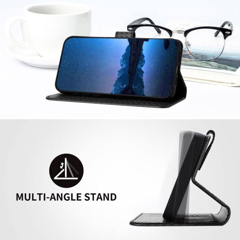 Folio Deksel Xiaomi 17 Karbonfibertekstur