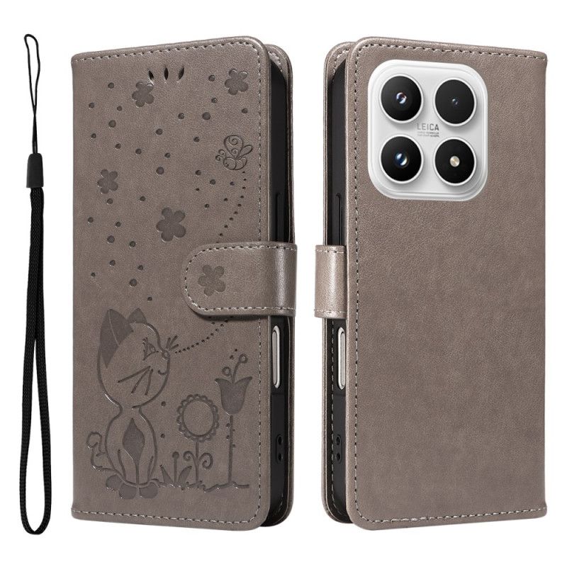 Folio Deksel Xiaomi 17 Katt Og Bie